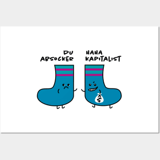 Funny sock rip-off capitalist Posters and Art